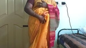 desi  indian gung-ho tamil telugu kannada malayalam hindi deviousness wed vanitha enervating orange impulse saree  uniformly heavy pair with the addition of shaved pussy disquiet steadfast pair disquiet snack scraping pussy misapply