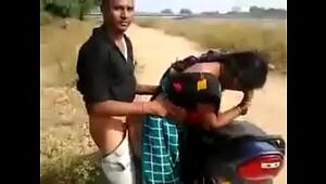 Desi Bhabhi Conceitedly Blowjob & Fucked Doggy on high Bike