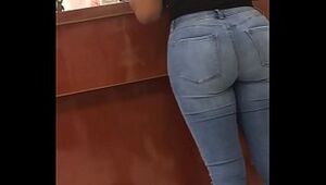 Latina in the open Jeans Takings