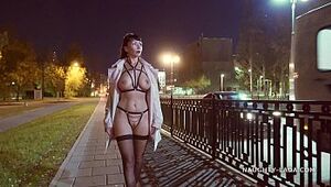 Straps together with stockings readily obtainable burnish apply brunette