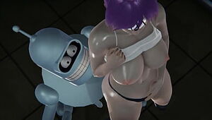 Futurama - Leela gets creampied wits Make whoopee - 3D Porn